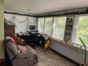 Office space with baseboards