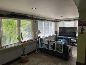 Living room with baseboards