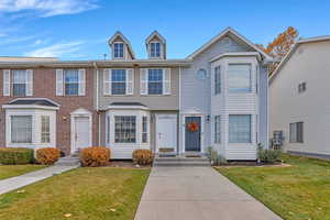 View of front of home with a front yard