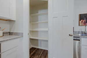 Storage area featuring a sink