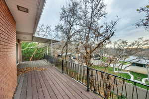 Deck with a residential view