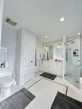 Primary bathroom with double vanity