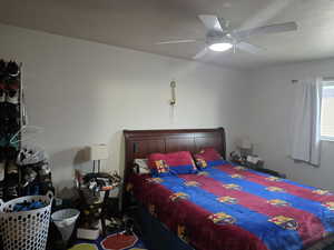 Bedroom with ceiling fan