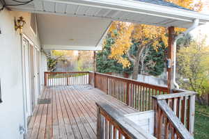 View of wooden terrace