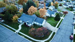 Aerial view of residential area
