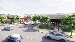 View of property with a mountain view