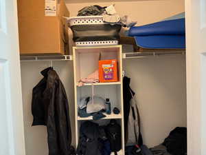 View of walk in closet