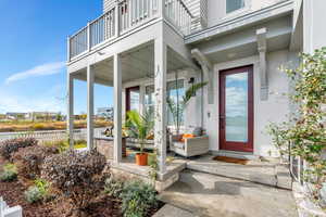Gorgeous front patio perfect for a morning cup of coffee with a lakeview morning sunrise