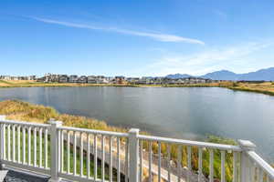 Amazing, yet spacious private primary balcony just overlooking the sparkling Oquirrh Lake and Wasatch mountains