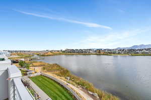Charming terrace of North viewing Oquirrh Lake
