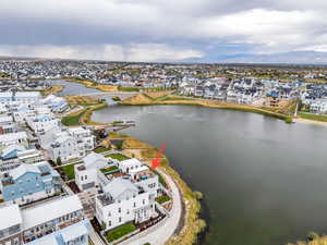 See the stunning view of the home right next to the charming Oquirrh Lake