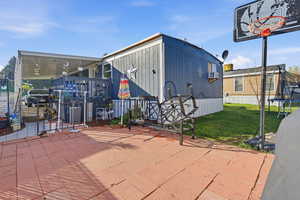 View of patio / terrace featuring a trampoline