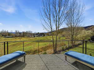 Deck view from primary bedroom