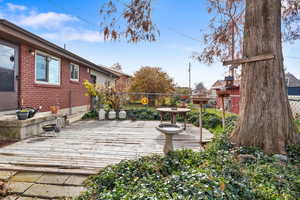 View of wooden terrace