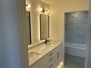 Full bath with double vanity