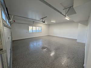 Garage with baseboards