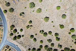 Bird's eye view of a desert landscape