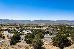 View of mountain background with nearby suburban area