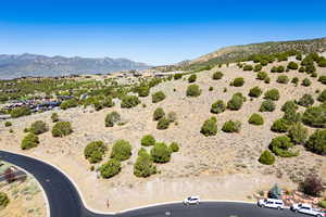 View of mountain background featuring a desert landscape and rural landscape