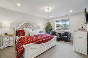 Master Bedroom featuring carpet floors and recessed lighting
