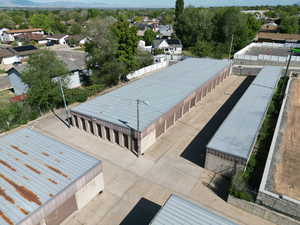 Aerial view of residential area