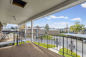 Balcony with a residential view