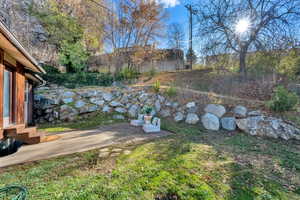 View of yard featuring a patio