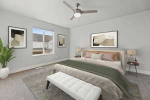 Primary Bedroom Virtually Staged