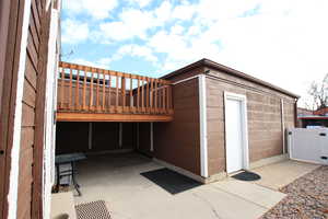 Deck and garage