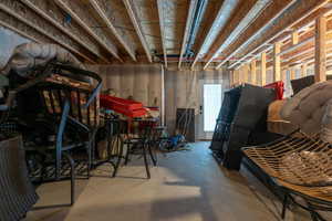 View of below grade area