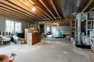 View of below grade area