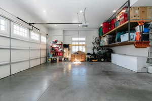 Garage with fridge