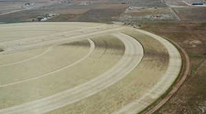 Aerial view of sparsely populated area