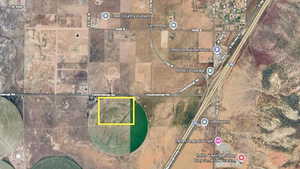 Aerial view of property's location featuring property boundaries highlighted