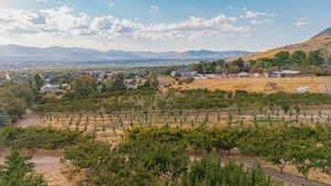 Mountain view with rural landscape