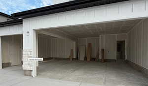 Spacious 3 car with perfect work bench nook