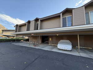 View of covered parking lot