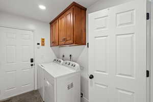 Large Closet and Laundry Room between Kitchen and Garage
