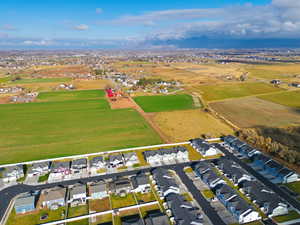 Aerial view of residential area