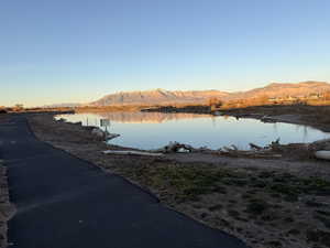 Water view featuring a mountain backdrop