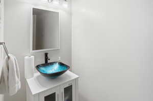 Bathroom featuring vanity