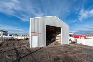 Detached garage/workshop (door now installed)