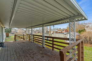 View of wooden terrace