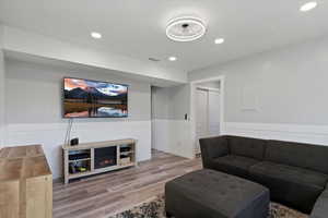 This room could be utilized as a bedroom or a living room