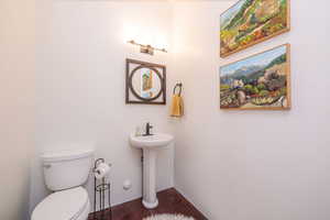 Half bathroom with toilet