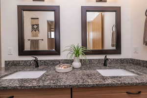 Full bath with double vanity