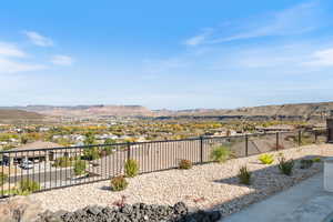 View of yard featuring a mountain view and a residential view