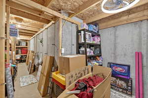 View of unfinished below grade area