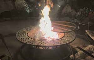 Exterior view of an outdoor fire pit