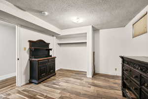 Interior space with light wood-type flooring